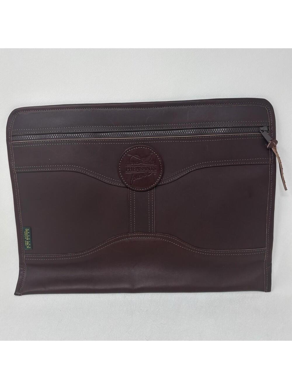 VTG Duluth Pack Leather Document Attache Case Business Portfolio 17x13" NWOT
